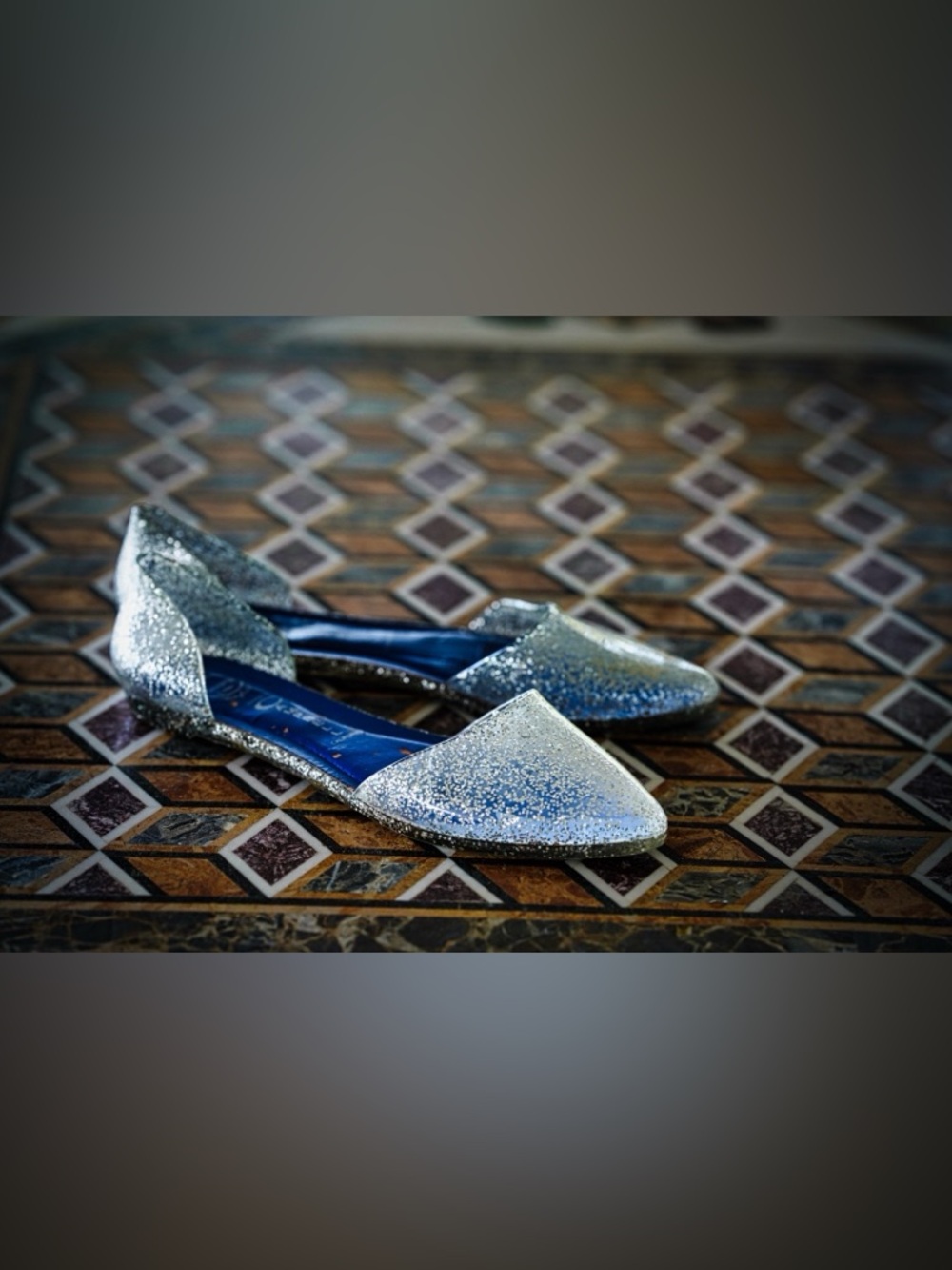 Jeffrey Campbell Havana Last "Jelly Love" Silver Glitter D’Orsay Flats - 8